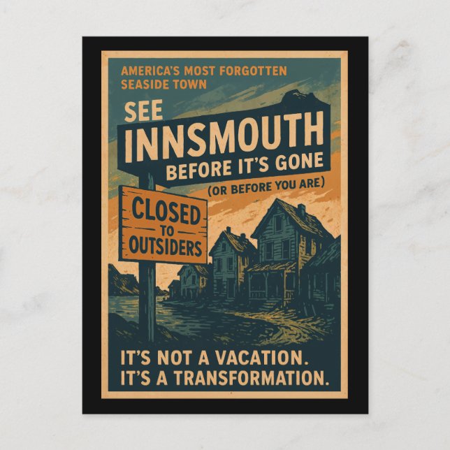  See Innsmouth Before It’s Gone – A Seaside Town Holiday Postcard (Front)
