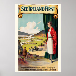 See Ireland First Vintage Travel Poster