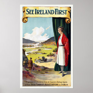 See Ireland First - Vintage Travel Poster
