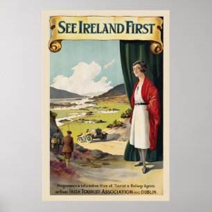 See Ireland First Vintage Travel Poster