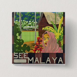 See Malaya 15 Cm Square Badge