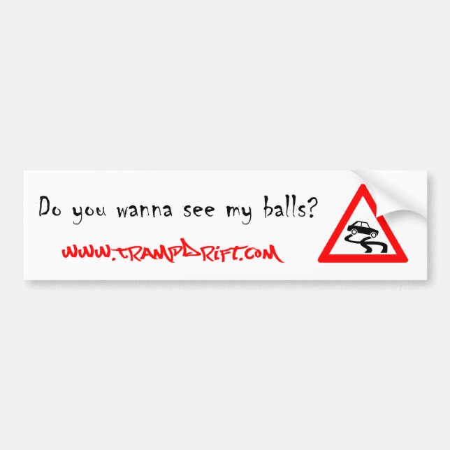 see_my_balls bumper sticker (Front)