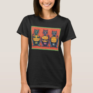 SEE NO EVIL BLACK CATS, HALLOWEEN CLASSIC T-SHIRT