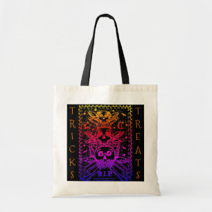SEE NO EVIL CEMETERY SKELETON TRICK OR TREAT TOTE BAG