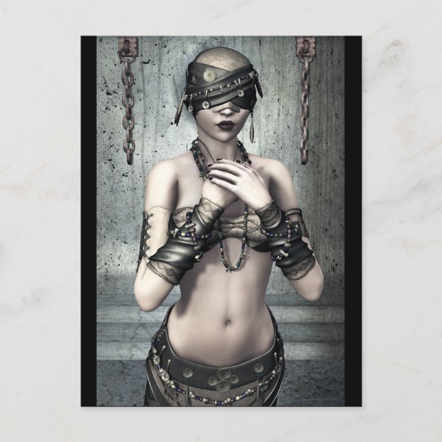 See No Evil Gothic Art Postcard (Front)