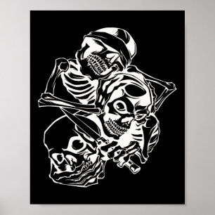 See No Evil Hear No Evil Speak No Evil 3 Wise Skel Poster