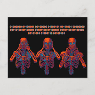 See no evil, hear no evil, speak no evil postcard