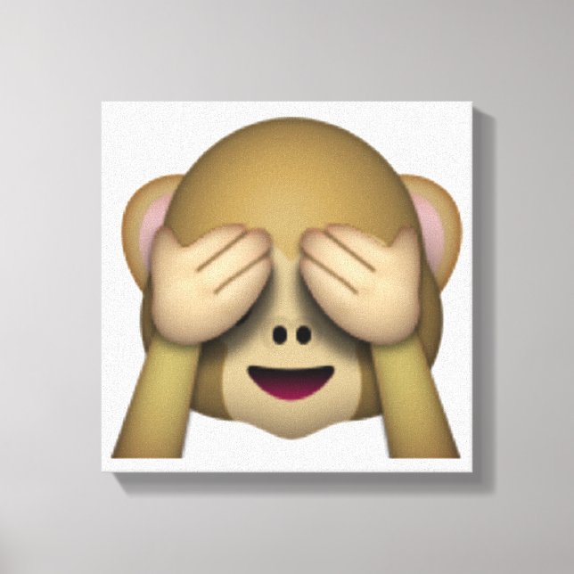 See No Evil Monkey - Emoji Canvas Print (Front)