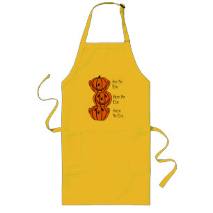 See No, Hear No, Speak No Evil Pumpkins Apron
