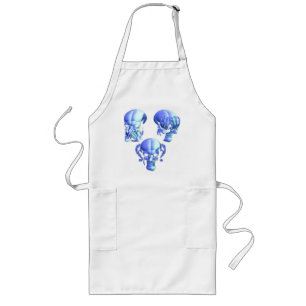 See No, Hear No, Speak No Evil Skulls Apron