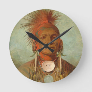 See-non-ty-a, an Iowa Medicine Man, 1844 Round Clock