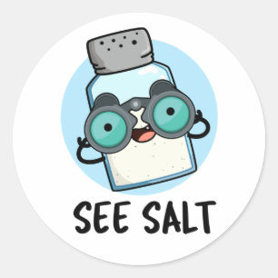 See Salt Funny Sea Salt Pun Classic Round Sticker