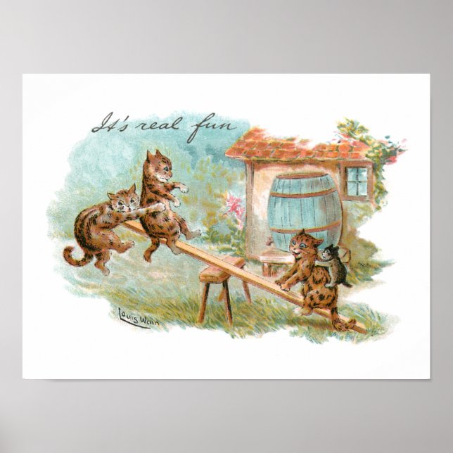 See Saw Play Ground Cats Poster (Front)