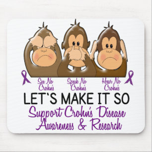 See Speak Hear No Crohns Disease 2 Mouse Mat