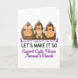 See Speak Hear No Cystic Fibrosis 2 Card