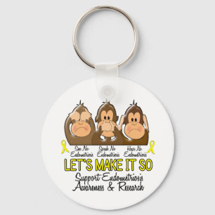 See Speak Hear No Endometriosis 2 Key Ring