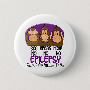 See Speak Hear No Epilepsy 1 6 Cm Round Badge