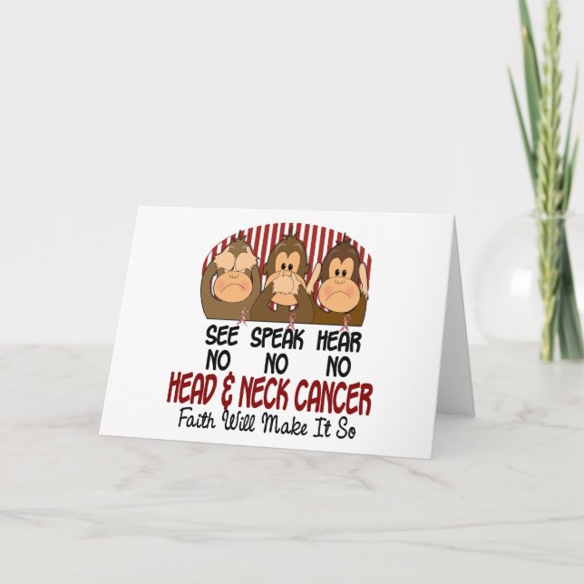 See Speak Hear No Head and Neck Cancer 1 Card (Front)