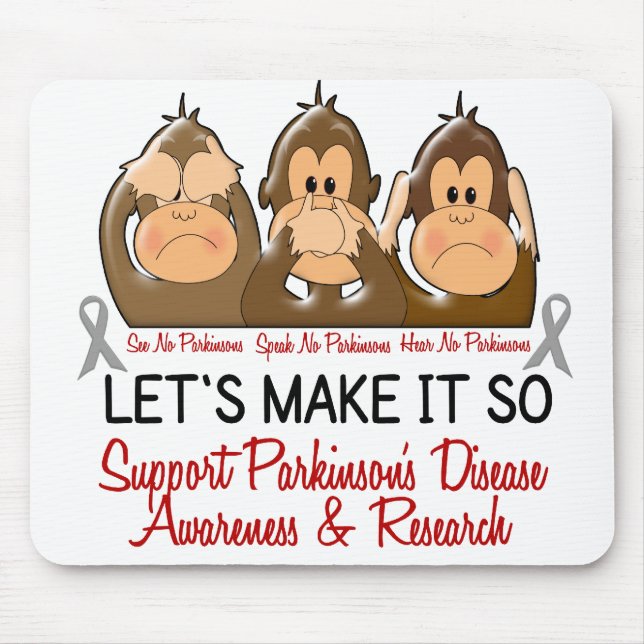 See Speak Hear No Parkinsons Disease 2 Mouse Mat (Front)