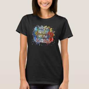 See The Ability Autistic Kids Autism Puzzle Mum Pa T-Shirt