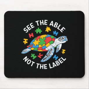 See The Able Not Label Autism Awareness Funny Kids Mouse Mat