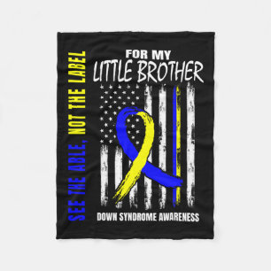 See The Able Not Label Down Syndrome Little Brothe Fleece Blanket