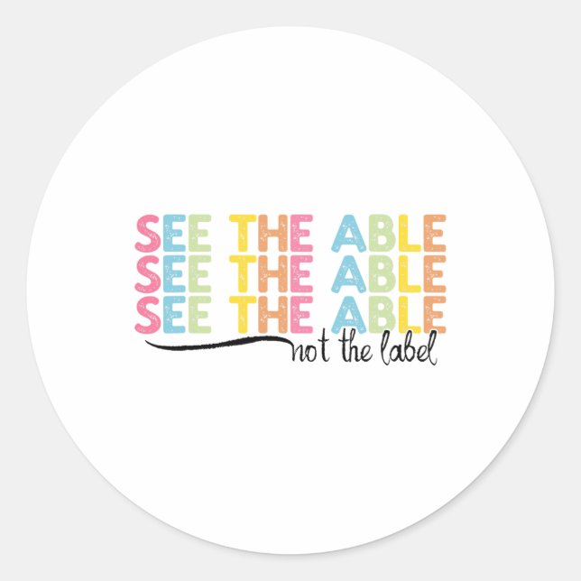 See The Able Not The Label Autism Awareness  (Front)