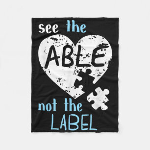 See The Able Not The Label Autism Awareness Month Fleece Blanket