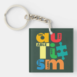 See The Able Not the Label Autism Personalised Key Ring