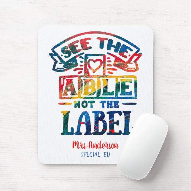 See the Able Not the Label Autism Teacher Mouse Mat (With Mouse)