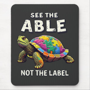 See the Able, Not the Label Autism Turtle Lovers Mouse Mat
