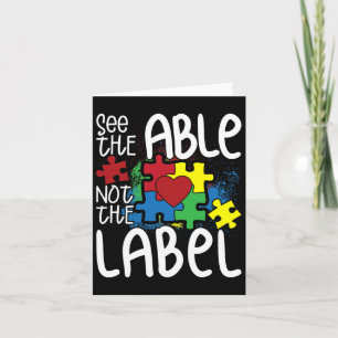 See The Able Not The Label Autistic Puzzle Autism  Card