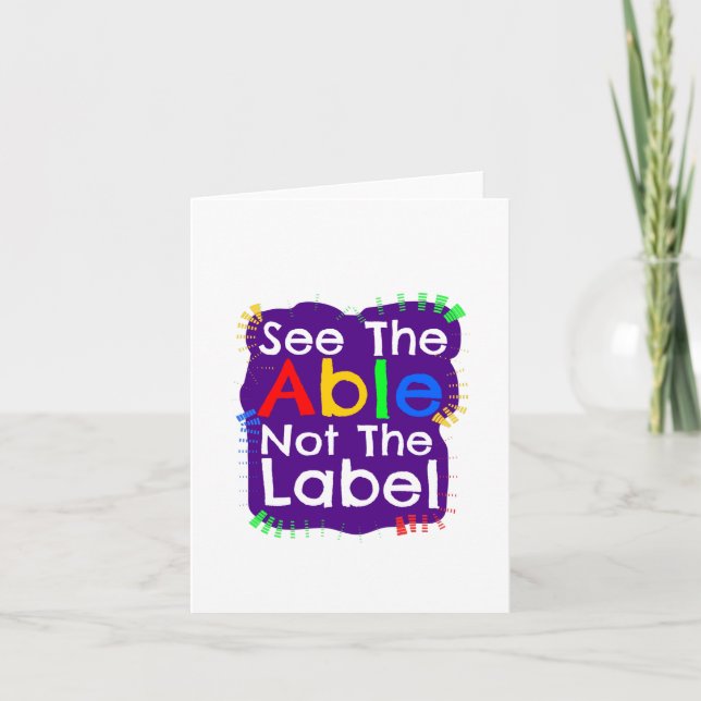 See The Able Not The Label Card (Front)