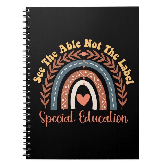 See The Able Not The Label Special Education Notebook (Front)