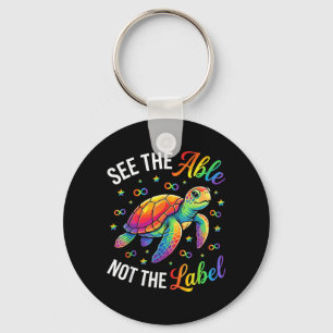 See The Able Not The Label Turtle Au Awareness Key Ring