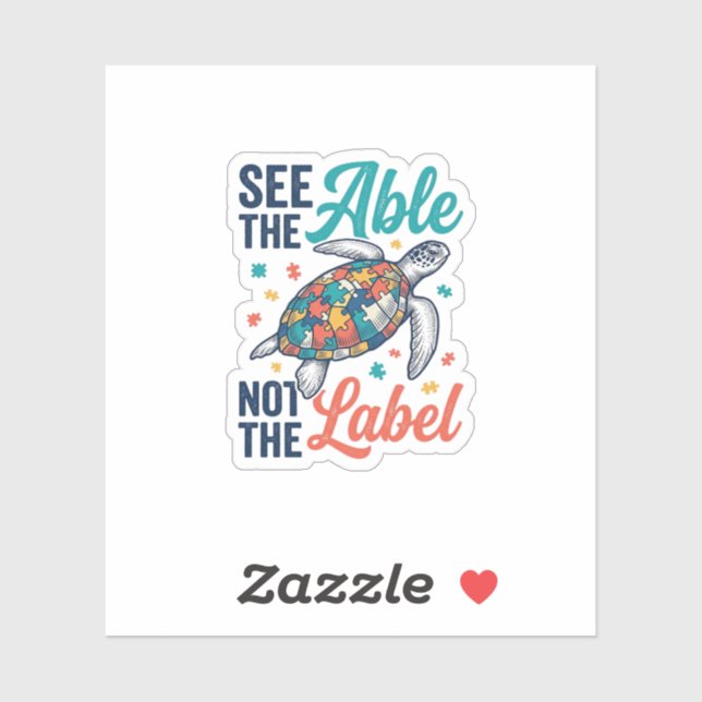 See the Able Turtle Puzzle Awareness Shirt Design_ (Sheet)