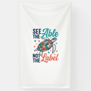 See the Able Turtle Puzzle Awareness Shirt Design_ Banner
