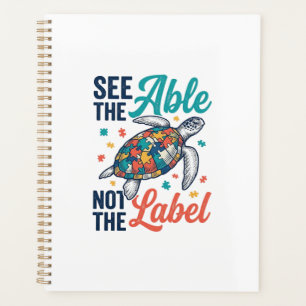 See the Able Turtle Puzzle Awareness Shirt Design_ Planner