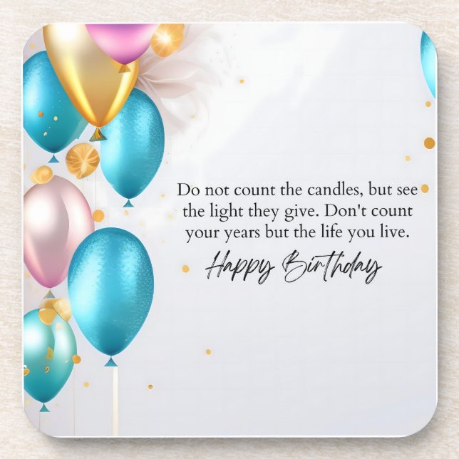 See the Light Birthday Coaster (Front)