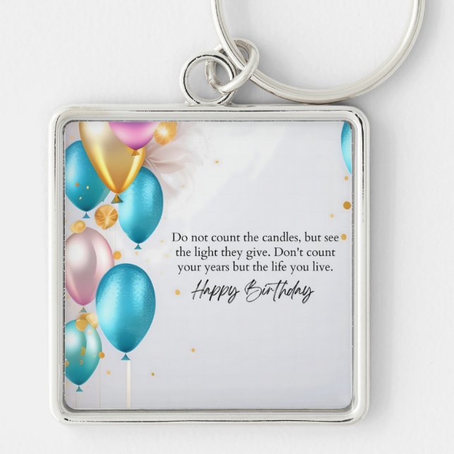 See the Light Birthday Key Ring (Front)