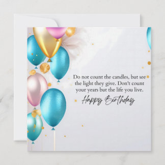 See the Light Birthday Thank You Card