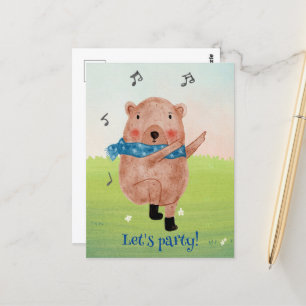 See the music, hear the dance postcard