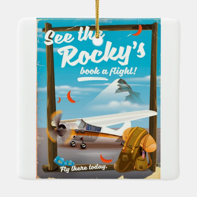 See The Rocky's "Book a flight!" Ceramic Ornament (Back)