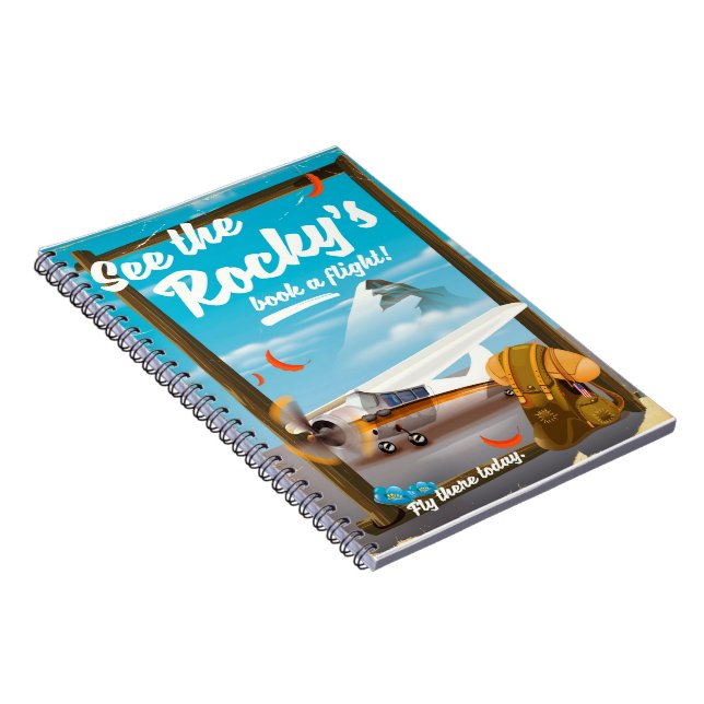 See The Rocky's "Book a flight!" Notebook (Right Side)