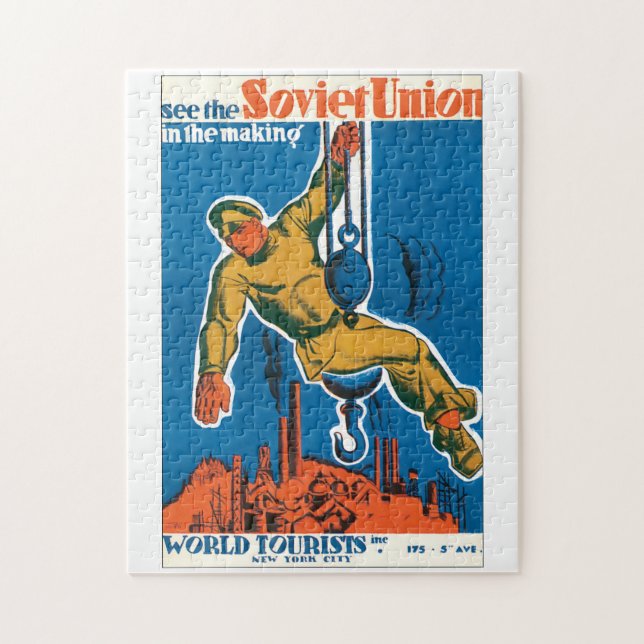 See the Soviet Union Vintage Travel Poster Jigsaw Puzzle (Vertical)