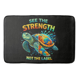 See the Strength Turtle Autism Acceptance Bath Mat
