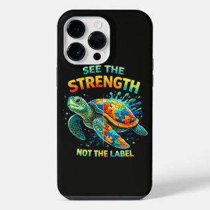 See the Strength Turtle Autism Acceptance iPhone 14 Pro Max Case