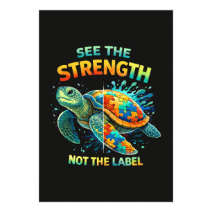See the Strength Turtle Autism Acceptance Photo Print