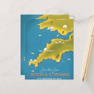 See the Sun - Devon & Cornwall travel poster.