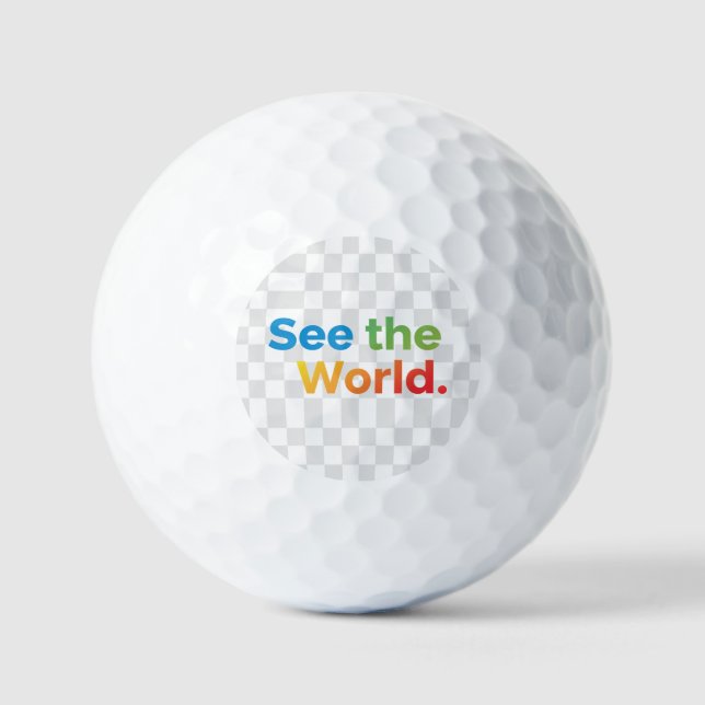 See the World – Adventure Awaits Tee Golf Balls (Front)